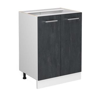 Vicco Mueble Bajo De Cocina R-line, Hormig&oacute;n Negro, 60 Cm Sin Encimera