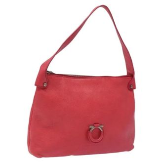 Ferragamo Pre-owned Shoulder Bags, female, Pink, Size: ONE SIZE Pre-owned Leather handbags