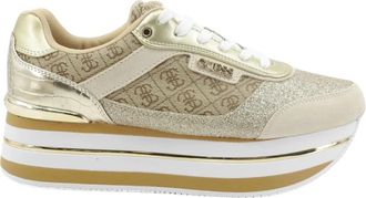 Guess Hansin Sneaker - Dames - Sneakers - Beige - 40 EU - Su&egrave;de - Schoenen