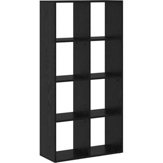 vidaXL Book Cabinet Black oak 69.5 x 29 x 137.5 cm Engineered wood Vidaxl
