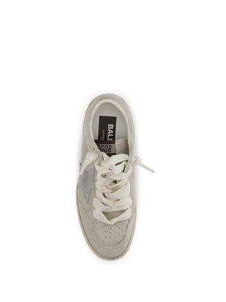 Golden Goose Womens Sneakers Ball Star Leather Cream-Grey Cream-Light Grey-Grey Calf Trainers Cream/light Grey/grey