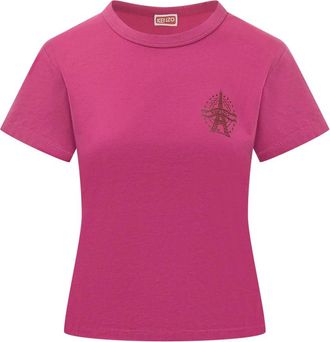 Kenzo Eiffeltoren T-shirt - Dames - T-shirts - Roze - XS - Tops