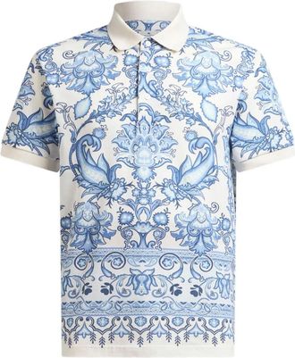 Etro Polo a fiori - Blu