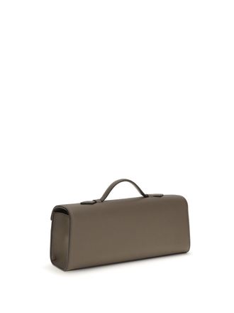 Savette Womens Clutch Slim Symmetry Mink Calf Leather Shoulder Bags