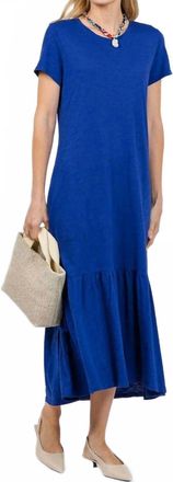 Elliott Lauren Womens Garment Dye Dress In Royal Blue
