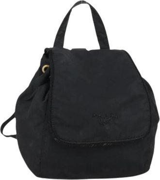 Prada Pre-owned Nylon Backpack - Dames - Vintage Rugzakken - Zwart - ONE Size - Nylon - Vintage