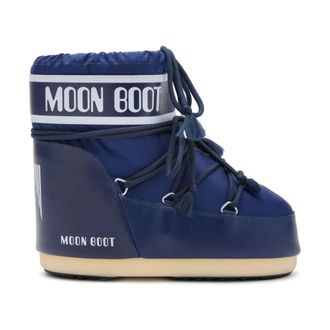 Moon Boot Schoenen, Dames, Blauw, 36 EU, Nylon, Lage Nylon Winterlaars