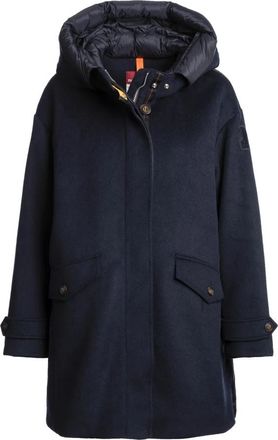 Parajumpers Marineblauwe Petunia Jas met Wollen Mix - Dames - Parka Jassen - Blauw - M - Wol - Jassen
