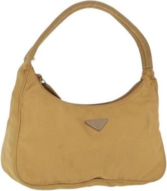 Prada Pre-owned Nylon Mini Bag - Dames - Vintage Mini Tas - Beige - ONE Size - Nylon - Vintage