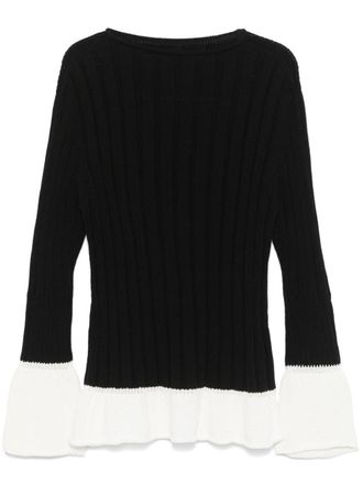 Issey Miyake Trui met print - Zwart