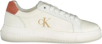 Calvin Klein Schoenen, Dames, Wit, 37 EU, Polyester, Witte Polyester Sneaker