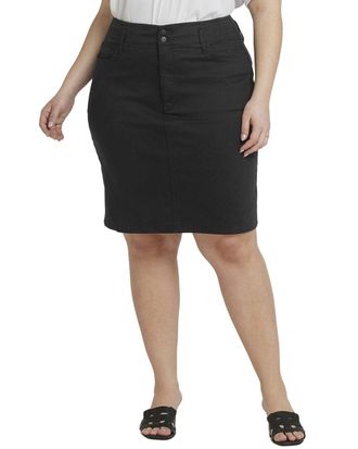 NYDJ Nydj Plus High-Rise Black Skirt