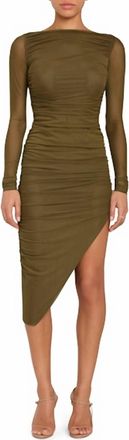 Amanda Uprichard Dita Rutched Dress In Green