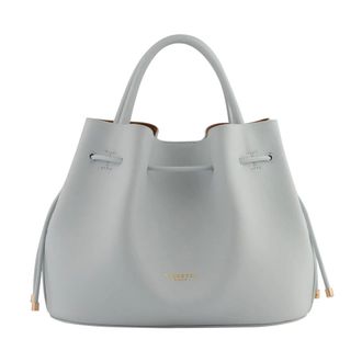 Pourchet Tassen, Dames, Blauw, ONE Size, Leer, Florin Bucket Bag