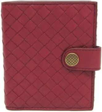 Bottega Veneta Pre-owned Compact Wallet - Dames - Vintage Accessoires - Rood - ONE Size - Leer - Vintage
