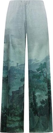 Pierre-Louis Mascia Wide Trousers, female, Blue, Size: XS Adastrgum Palazzo Trousers