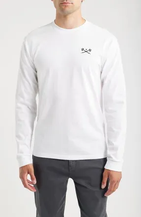 Dark Seas Go-To Embroidered Long Sleeve T-Shirt in White at Nordstrom, Size Xx-Large