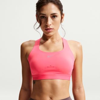 Nike Womens Swift High-Support Lightly Lined Sports Bra in Pink | HM5220-897