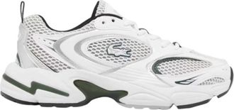 Lacoste Witte Textiel Sports Sneakers Vrouwen - Dames - Sneakers - Wit - 40 EU - Schoenen