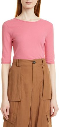 Vince Elbow Sleeve Cotton Knit Top in Rosetta at Nordstrom Rack, Size X-Small