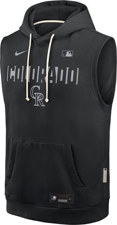 Nike Colorado Rockies Authentic Collection Standard Issue Nike Mens Dri-FIT MLB Sleeveless Pullover Hoodie in Black | 03B400ADNV-4T2