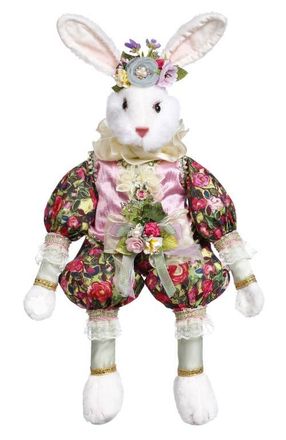 Mark Roberts Bean Bag Pillow Body Rabbit with Vest, Large in Deep Red at Nordstrom