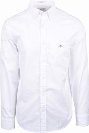 GANT Mens Gant Reg Poplin Shirt White - Size: 42