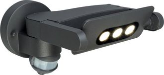 Loops Outdoor IP54 3 Bulb Wall Light Graphite LED 9W d02462