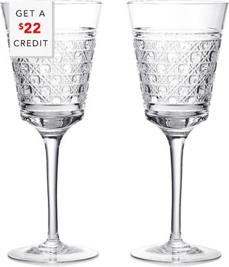Waterford Set Of 2 Opulence Red Wine Glasseswith $22 Credit