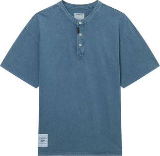 Musium Div. T-shirt denim con colletto - Blu
