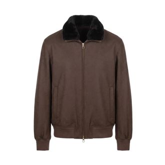 Montecore Gewatteerde Wol Bomberjack - Heren - Bomber jackets - Bruin - 3XL - Wol - Jassen
