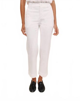 Bella Dahl Womens Saige Cropped Wide Leg Pants In White