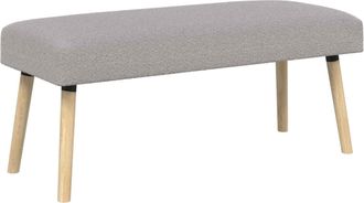 vidaXL Banco Liso Gris Claro 110 X 40 X 46 Cm Boucl&eacute; Vidaxl