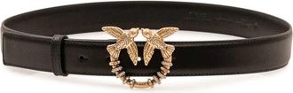 Pinko Love Berry H3 S Belt - Dames - Riemen - Zwart - XS - Leer - Accessoires