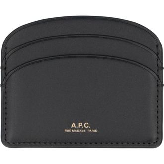 A.P.C. Wallets & Cardholders, female, Black, Size: ONE SIZE Lune Leather Card Holder