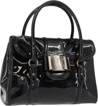 Ferragamo Pre-owned Coated Canvas Handbag - Dames - Vintage Handtas - Zwart - ONE Size - Vintage
