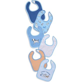 Little Me 6-Pack Assorted Puppy Bibs in Blue at Nordstrom Rack, Size 0-12 M