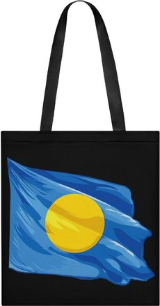 Generic Palauan Palau Flag Tote Bag for Women Men Shoulder Bags Purses Pouch Handbags