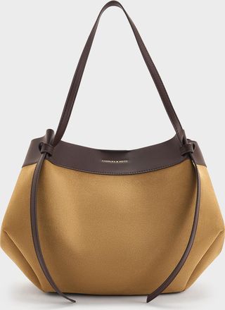 Charles & Keith XL Calla Faux Suede Tote Bag
