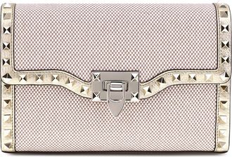 Valentino Garavani Small Canvas Rockstud Shoulder Bag