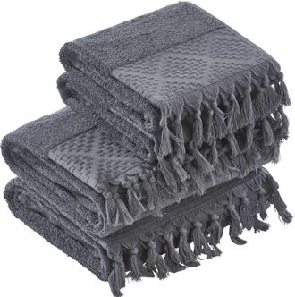 done. Handtuch Set »Provence Bohéme« Uni Farben, Boho-Style, Borte, verschiedene Set Varianten erhältlich