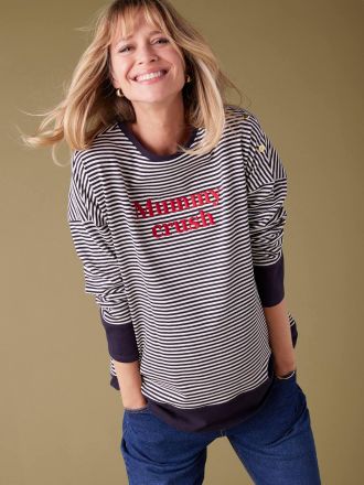 Envie de Fraise Shirt Mummy Crush ENVIE DE FRAISE, Bio-Baumwolle marine