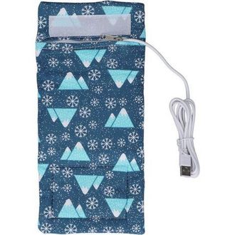 OEM Calientabiberones Usb Port&aacute;til, Bolsa Isot&eacute;rmica Compacta Con Termostato Para Viajes Y Uso Al Aire Libre, Con Estampado De Copos De Nieve