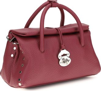 Zanellato Womens Dotta Centauro Shoulder Bag Pink Damasco Calf Leather Bos Taurus