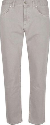 Eleventy Tailored Dove Gray Denim Jeans With Classic Five-Pocket Design