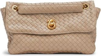 Bottega Veneta Madison Intrecciato Shoulder Bag in 9614 Ecru-Muse Brass at Nordstrom