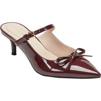 Bandolino Moss Patent Kitten Heel Mule in True Garnet at Nordstrom Rack, Size 6.5