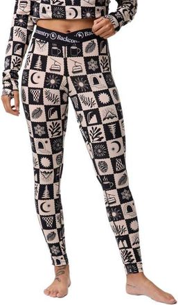 Backcountry Cedars Rws Merino Lt-Wt Baselayer V-Waist Bottom - Womens in Fog Patchart Print at Nordstrom, Size X-Small