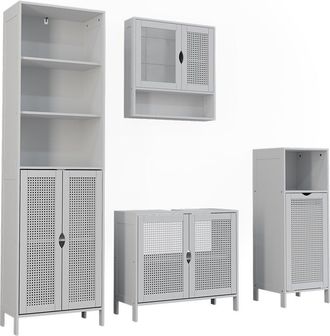 Vicco Conjunto De Muebles De Ba&ntilde;o Liora, Blanco, 4 Partes, Vicco