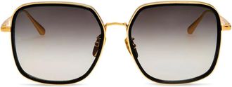 Linda Farrow Occhiali da sole squadrati - Oro